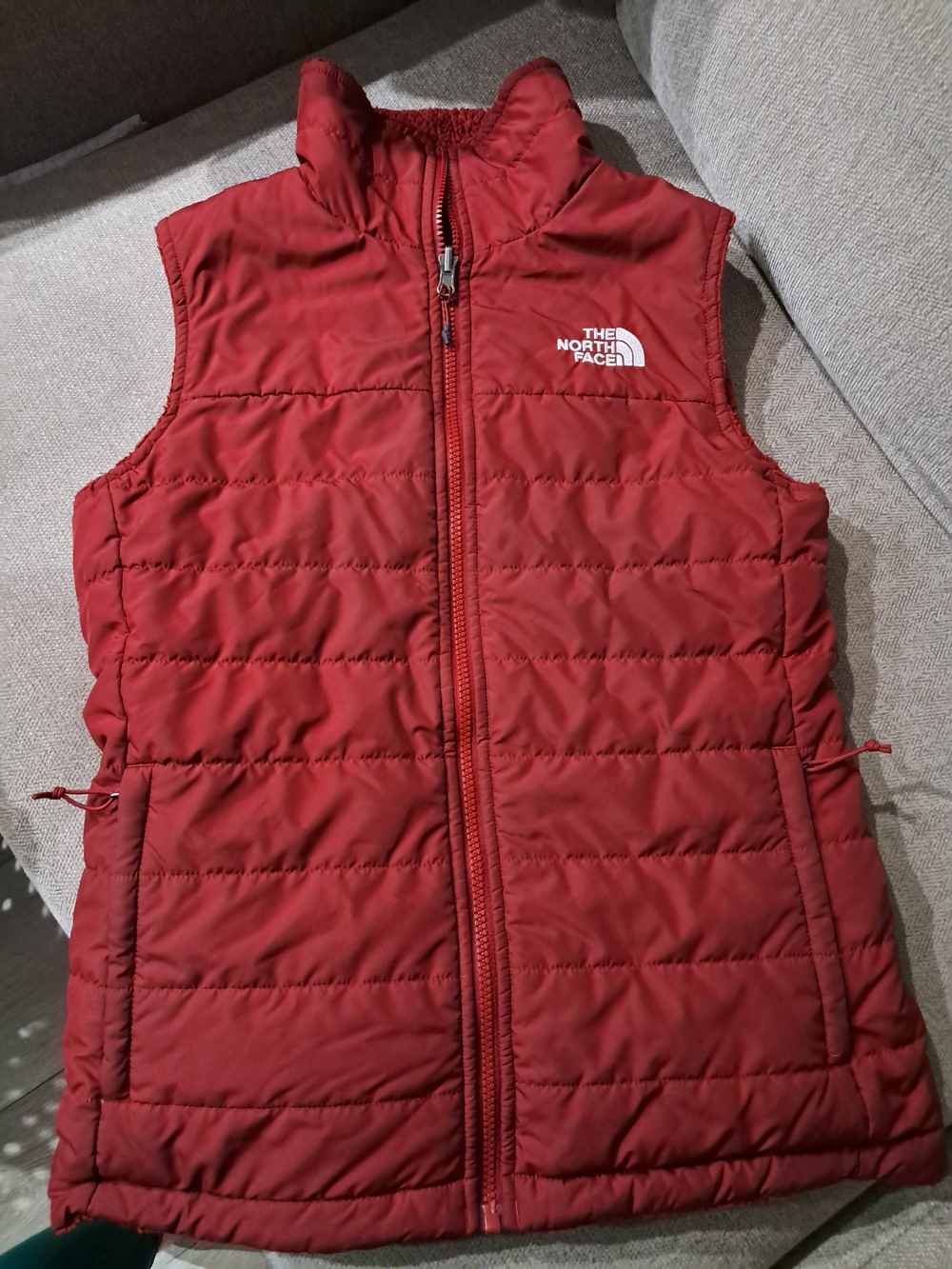 The North Face Women Red Quilted Puffer Vest